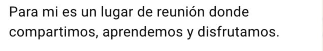 Mensaje original de una socia. Testimonio transcrito en este bloque.